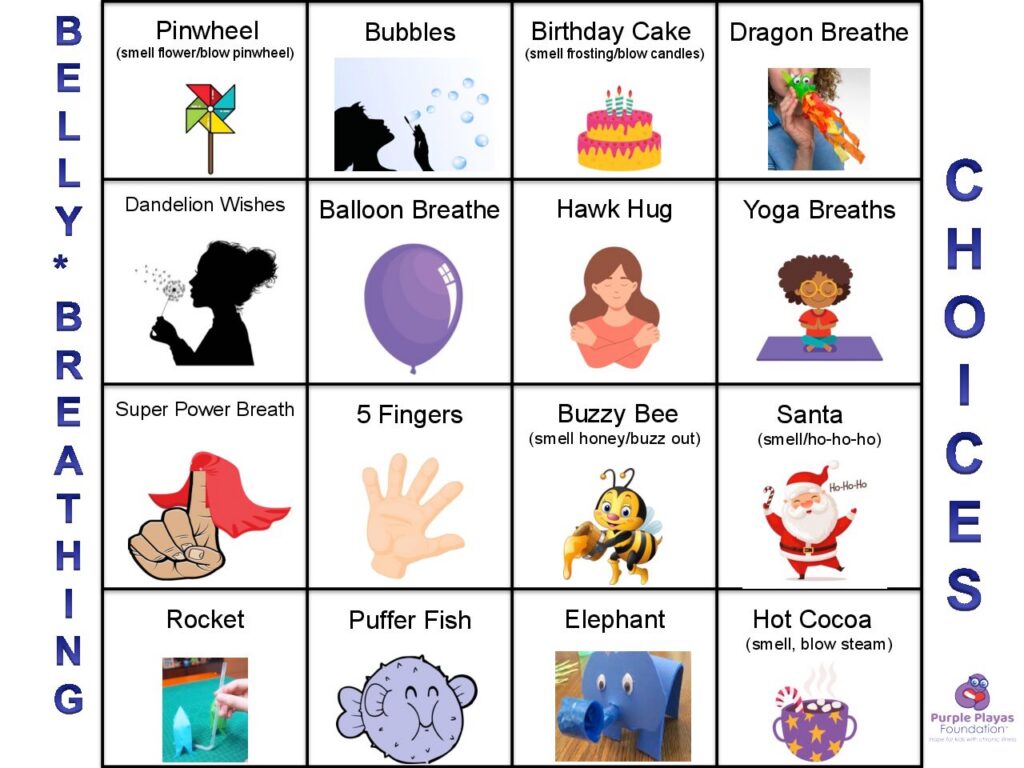 Belly Breathing Choices (2 pages)