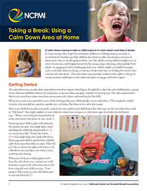 Taking a Break: Using a Calm Down Area at Home — English