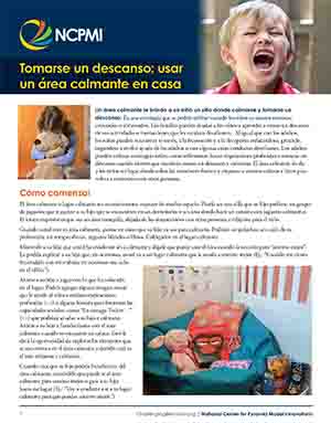 Taking a Break: Using a Calm Down Area at Home — Spanish