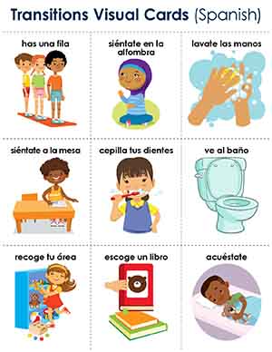 Transitioning Activities/Place-to-Place — Spanish