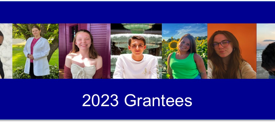 2023 Grantees banner showing portraits of the seven grant recipients